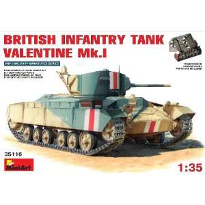  1/35 British Infantry Valentine Mk.1 with Crew: Toys 
