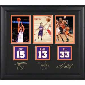 Phoenix Suns Framed Photographs   Facsimile Signatures, Jersey Back 