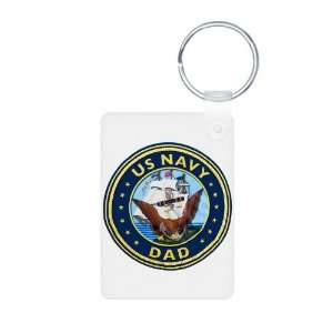  Aluminum Photo Keychain US Navy Dad Emblem Everything 