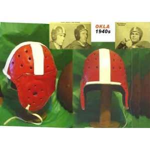  1940 Oklahoma Leather Football helmet: Sports & Outdoors