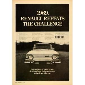 1969 Ad Renault Automobile Vintage Car New Jersey   Original Print Ad