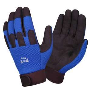  PIT PRO Black Synthetic Leather Blue Back Activity Gloves 