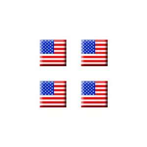  US American Flag   Set of 4 Badge Stickers Electronics