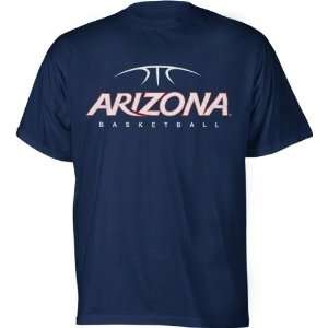 Arizona Wildcats Navy Basketball T Shirt:  Sports 