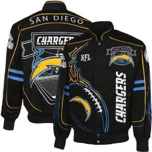   San Diego Chargers Big & Tall On Fire Jacket 3XL: Sports & Outdoors