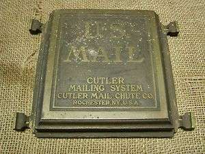 Vintage Brass Mail Slot > Antique Mailbox Box Old RARE  