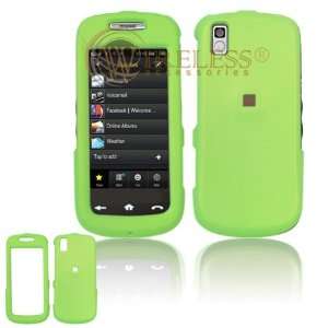  Samsung Instinct S30 Snap On Rubber Cover Case (Neon Green 