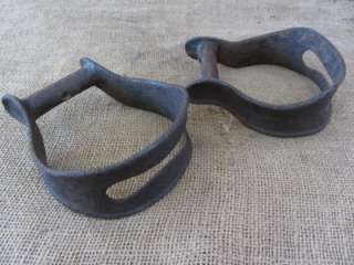   Cast Iron Stirrups  Antique Old Western Horse Bits Bridles Metal 6763