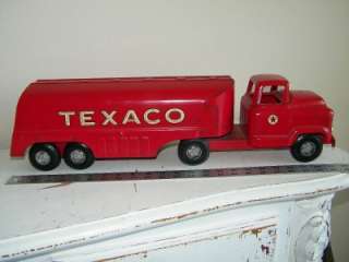 Vintage Buddy L Texaco Tanker Truck Metal 6019 Red  