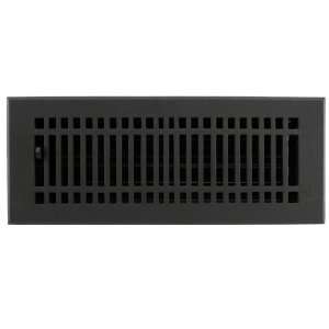 Contemporary Cast Iron Wall Register with Louvers   4 x 12 (5 5/8 x 