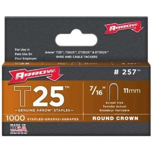  10 Pack Arrow Fastener 257 T25 7/16 Round Crown Staples 