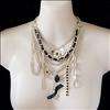   jewellery multi strand chain charm pendant adjustable necklace  