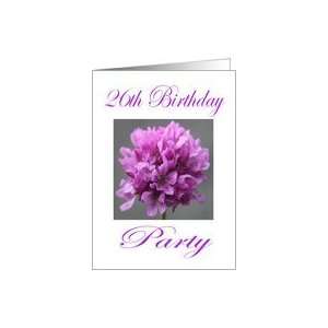   Happy 26 th Birthday Party Invitation Purple Flower Card: Toys & Games