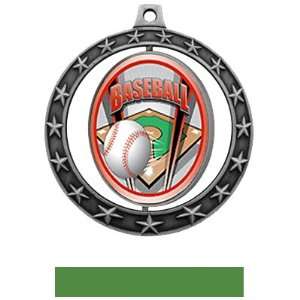  Hasty Awards Baseball Spinner Medals M 7701 SILVER MEDAL 