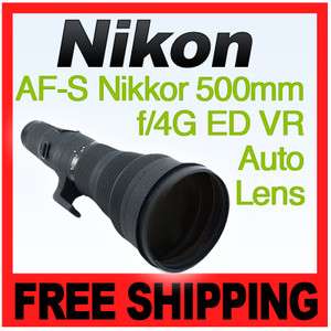 New Nikon AF S Nikkor 500mm f/4G ED VR Lens 500 mm 0182080217278 