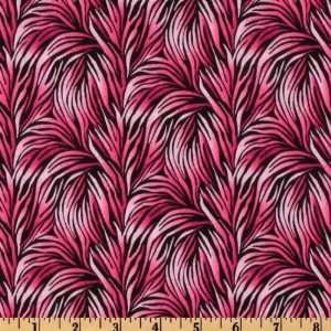 44 Wide School Of Rock Zebra Stripes Pink/Black Fabric 