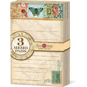 Exploration Butterfly Small Memo Pad 3 Pack Punch Studio Home Office