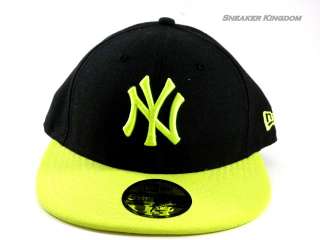 New Era NY Yankees Low Profile Black/Neon Hat Cap Men  