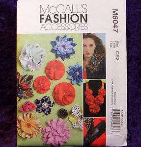   6047 Fashion Accessories Fabric Flowers Jewelry Crafts Pattern New
