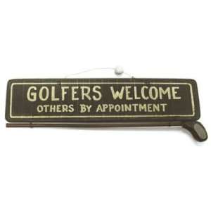 Proactive golfers welcome sign 