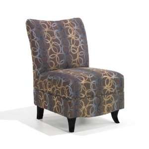   LC279CLBL Malibu Swirl Armless Club Chair in Brown/ Blue LC279CLBL
