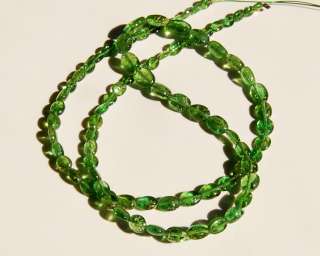 SI Green Tourmaline Smooth Oval Beads 8  