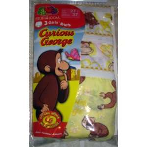   Curious George Girls Underpants   6 Pair Size 2T / 3T 