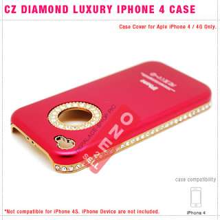 Rhinestone Crystal Diamond Bling Luxury Hard Case Cover for iPhone 4 
