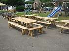 AMISH 6 PICNIC TABLE with separate BENCHES Patio Set