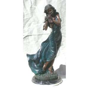    Metropolitan Galleries SRB47723 Musical Girl Bronze