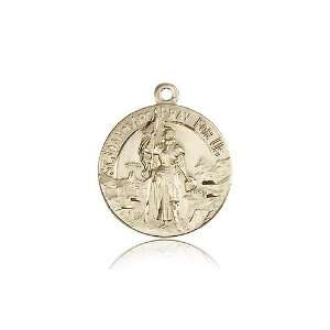  14kt Gold St. Joan of Arc Medal Jewelry