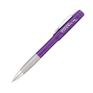  6 Papermate Titanium Purple Black Ink Medium Point Ball Point Pen 