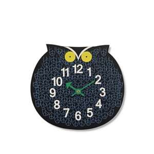  George Nelson Clocks Zoo Timer Owl Wall Clock, Blue/Black 