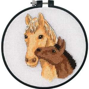   Craft Pony And Mother 6 Round Needlepoint Kit Arts, Crafts & Sewing