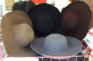 Felt Hat Blanks available in your choice of 5 different colors and 3 