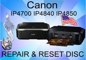 Canon Pixma IP4700 IP4840 IP4850 Repair Reset Disc  