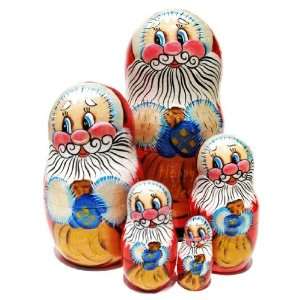  GreatRussianGifts Father Frost nesting doll (5 pc) Toys 