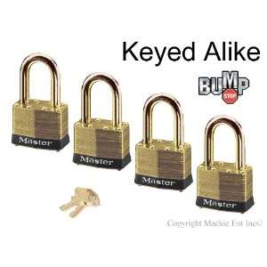    Master Lock   Keyed Alike Brass Locks #4NKABLF 4 BUMP 4 Automotive