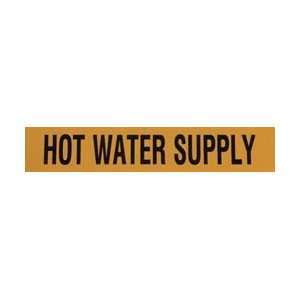  Made in USA Hot Water Supply Ylw 3 5 Pres/sen Pipe Marker 