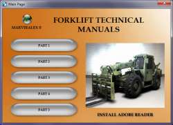 FORKLIFT TECHNICAL MANUALS   143 PDFs   37680pgs. ON CD  
