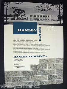   Sentinel Building Fort Wayne IN 1957 Hanley Brick Company Ad  