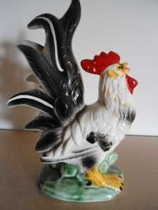 Large Vintage Ceramic Rooster Chicken Figurine JAPAN  