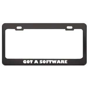 Got A Software Developer? Last Name Black Metal License Plate Frame 