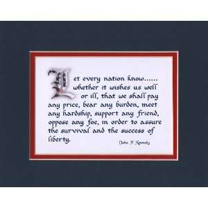  John F. Kennedy Quote Saying Home Decor Wall Sign