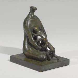   Oil Reproduction   Henry Moore   24 x 24 inches   Mother With Twins