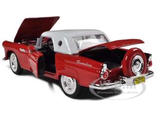 Brand new 1:24 scale diecast car model of 1956 Ford Thunderbird Red 