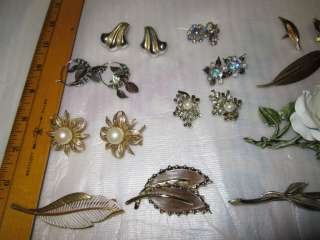 Vintage Flower Retro Enamel Metal Brooch Pin Lot Crafts Bridal Bouquet 