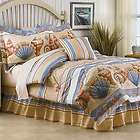 TROPICAL BEACH OCEAN SEA SHELL NAUTICAL Queen Size Bed 4pc Comforter 