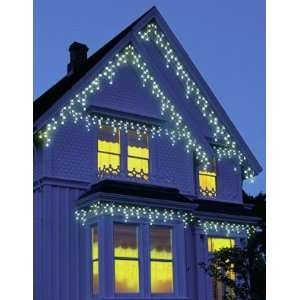   Clear Icicle Christmas Lights With Brown Wire #728430W