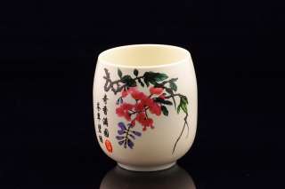Famille Rose Porcelain, Plaum & Orchid Flower Painting Japanese Style 